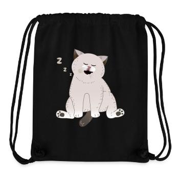 sleeping cat - Stanley/Stella Recycled Gym Bag - black - Front