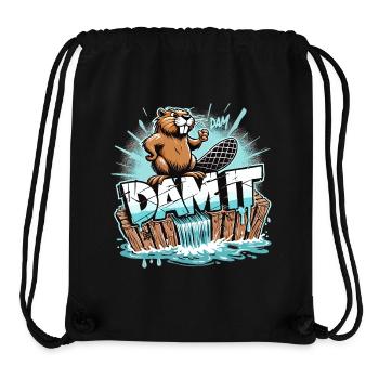Biber Damm Verdammt witzig Bieber Geschenk - Stanley/Stella recycelter Gym Bag - Schwarz - Vorne