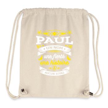 PAUL UN NOM UNE FIERTÉ AUCUN RIVAL - Sac à cordon recyclé Stanley/Stella - blanc naturel - Devant