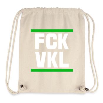 Contre les voyelles FCK VKL Dire Citation - Sac à cordon recyclé Stanley/Stella - blanc naturel - Devant