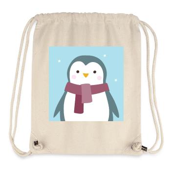 Poster Penguin Antarctica South Pole Winter Kids Decoration - Stanley/Stella Recycled Gym Bag - natural - Front
