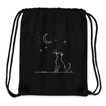 Dream cat in starlight - Stanley/Stella Recycled Gym Bag - black - Front