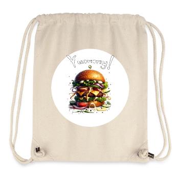 Yummy Burger Art - Stanley/Stella Recycled Gym Bag - natural - Front