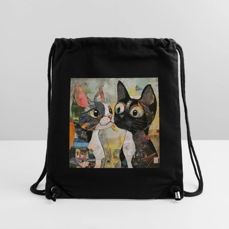 chat chats chat collage de chat Sac à cordon recyclé Stanley/Stella