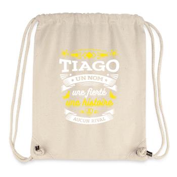 TIAGO UN NOM UNE FIERTÉ AUCUN RIVAL - Sac à cordon recyclé Stanley/Stella - blanc naturel - Devant