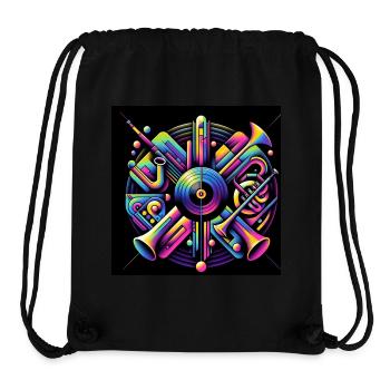 Neon Jazz Symphonie – Musik in Bewegung - Stanley/Stella recycelter Gym Bag - Schwarz - Vorne