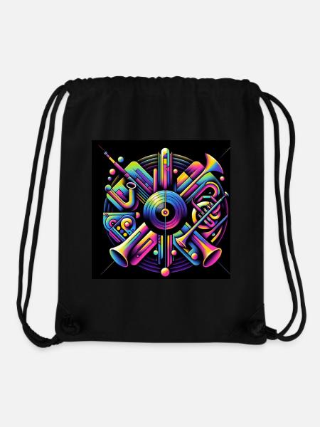 Neon Jazz Symphonie – Musik in Bewegung - Stanley/Stella recycelter Gym Bag - Schwarz