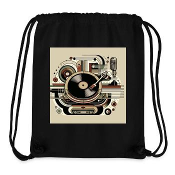 Retro turntables – music in vintage style - Stanley/Stella Recycled Gym Bag - black - Front