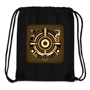 Abstract music design with retro elements - Stanley/Stella Recycled Gym Bag - black - Front