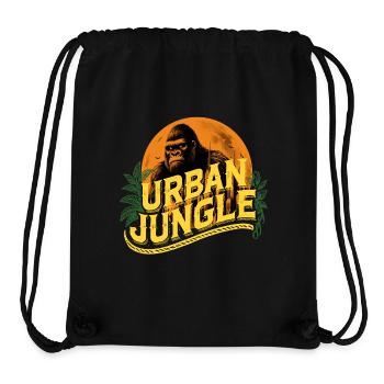 Urban Jungle Logo Farbe - Stanley/Stella recycelter Gym Bag - Schwarz - Vorne