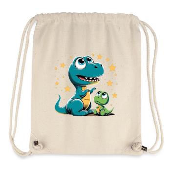 T-Rex Baby Dino Geschwister Dinobaby Geschenk - Stanley/Stella recycelter Gym Bag - Naturweiß - Vorne