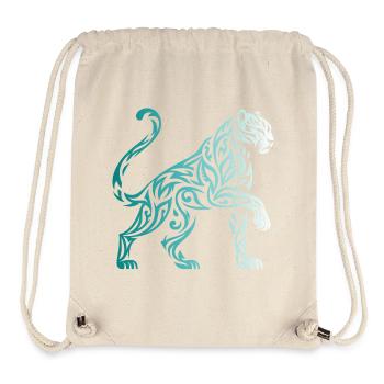 Tribal Panther Farbverlauf Blau Weiß - Stanley/Stella recycelter Gym Bag - Naturweiß - Vorne
