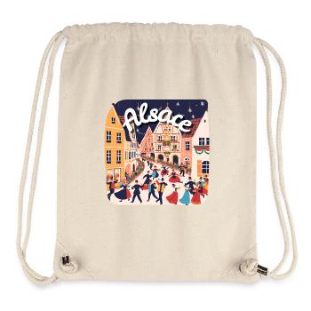 Alsace festive dance village - Stanley/Stella Recycled Gym Bag - natural - Front