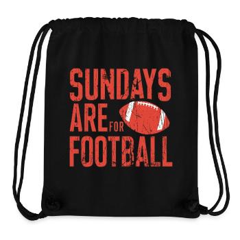Sundays Are for Football American Football - Stanley/Stella recycelter Gym Bag - Schwarz - Vorne