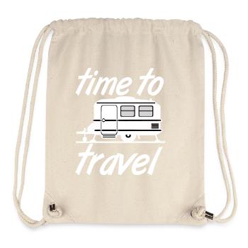 Caravan,Camping,Fun ShirtTime to travel (25) - Stanley/Stella Recycled Gym Bag - natural - Front