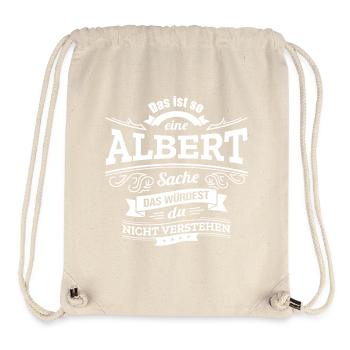 ALBERT, DER KATALYSATOR FÜR DEINEN ERFOLG - Stanley/Stella recycelter Gym Bag - Naturweiß - Vorne