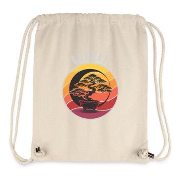 Bonsaï Coucher de soleil - Sac à cordon recyclé Stanley/Stella - blanc naturel - Devant