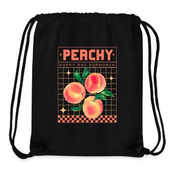 Peachy Euphoria – Retro Fruit Aesthetics - Stanley/Stella Recycled Gym Bag - black - Front
