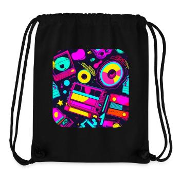 80s Party Vintage Theme Party - Stanley/Stella Recycled Gym Bag - black - Front