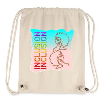INKLUSION VIELFALT LINIENZEICHNUNGEN - Stanley/Stella recycelter Gym Bag - Naturweiß - Vorne