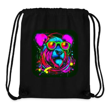 Neon Style Bär Leuchtreklame Glow - Stanley/Stella recycelter Gym Bag - Schwarz - Vorne