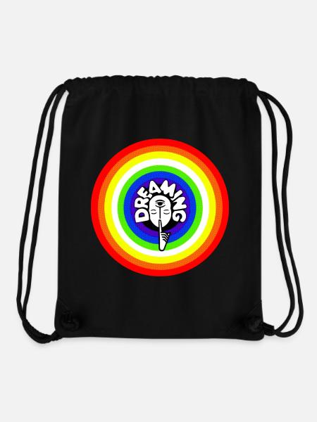 Psst! dreaming Träumer retro Regenbogen schlafen - Stanley/Stella recycelter Gym Bag - Schwarz