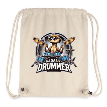 Knallharter Schlagzeuger Erdmännchen cool Geschenk - Stanley/Stella recycelter Gym Bag - Naturweiß - Vorne