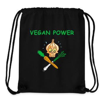 The power of vegans - Stanley/Stella Recycled Gym Bag - black - Front