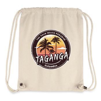 Taganga Palmen Strand Design - Stanley/Stella recycelter Gym Bag - Naturweiß - Vorne