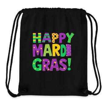 Happy Mardi Gras - Stanley/Stella recycelter Gym Bag - Schwarz - Vorne