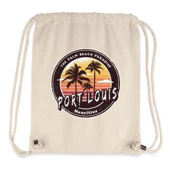 Port Louis Mauritius Palm Trees Retro Design - Stanley/Stella Recycled Gym Bag - natural - Front