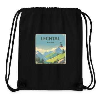 Vallée de Lech, Tyrol - Sac à cordon recyclé Stanley/Stella - noir - Devant