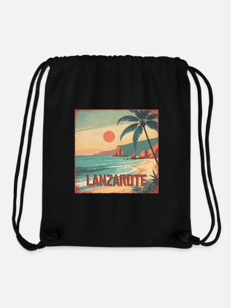 Lanzarote - Stanley/Stella recycelter Gym Bag - Schwarz
