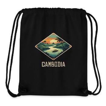 Cambodia - Stanley/Stella Recycled Gym Bag - black - Front