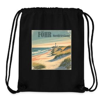 Foehr Nordsee Strand - Stanley/Stella recycelter Gym Bag - Schwarz - Vorne