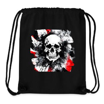 Totenkopf Trash Polka Biker Kultur - Stanley/Stella recycelter Gym Bag - Schwarz - Vorne