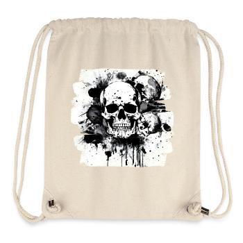 Totenkopf Trash Polka Heavy Metal - Stanley/Stella recycelter Gym Bag - Naturweiß - Vorne