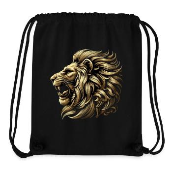 Lion Roars Gold Lion Head Strong Gift - Stanley/Stella Recycled Gym Bag - black - Front