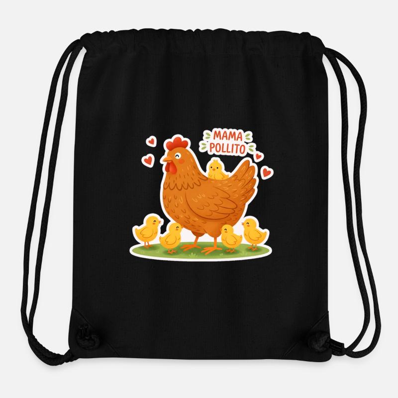 Super Mama Poule - Sac à cordon recyclé Stanley/Stella - noir