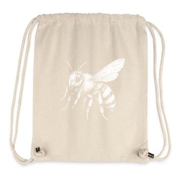 Une abeille - Sac à cordon recyclé Stanley/Stella - blanc naturel - Devant