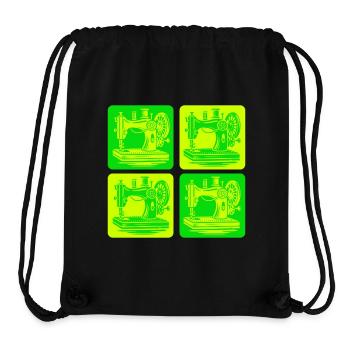 Sewing Machine Design - Stanley/Stella Recycled Gym Bag - black - Front