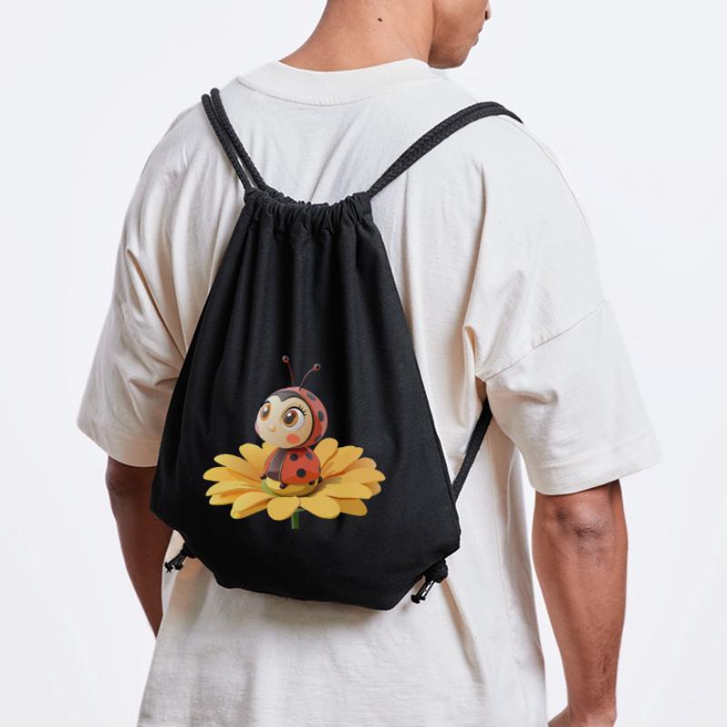 Cute ladybug on a flower Stanley/Stella Recycled Gym Bag