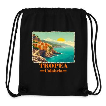 Tropea Calabria orange - Stanley/Stella Recycled Gym Bag - black - Front