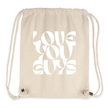 Bold Love You Guys Typografie Design - Stanley/Stella recycelter Gym Bag - Naturweiß - Vorne