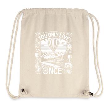 You only live once. - Stanley/Stella Recycled Gym Bag - natural - Front