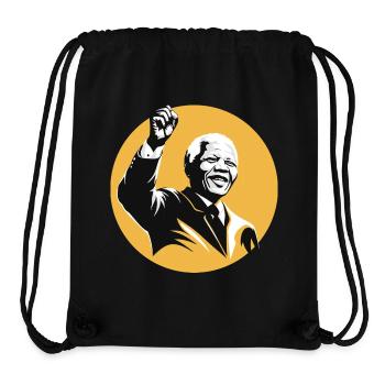 Nelson Mandela | Inspiration - Sac à cordon recyclé Stanley/Stella - noir - Devant