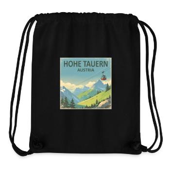 Hohe Tauern Österreich - Stanley/Stella recycelter Gym Bag - Schwarz - Vorne