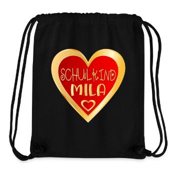 SCHULKIND MILA HERZ - Stanley/Stella recycelter Gym Bag - Schwarz - Vorne