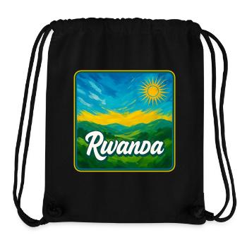 Ruanda – Die grüne Schönheit Afrikas - Stanley/Stella recycelter Gym Bag - Schwarz - Vorne
