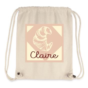 NOM CADEAUX CLAIRE LETTRE C - Sac à cordon recyclé Stanley/Stella - blanc naturel - Devant